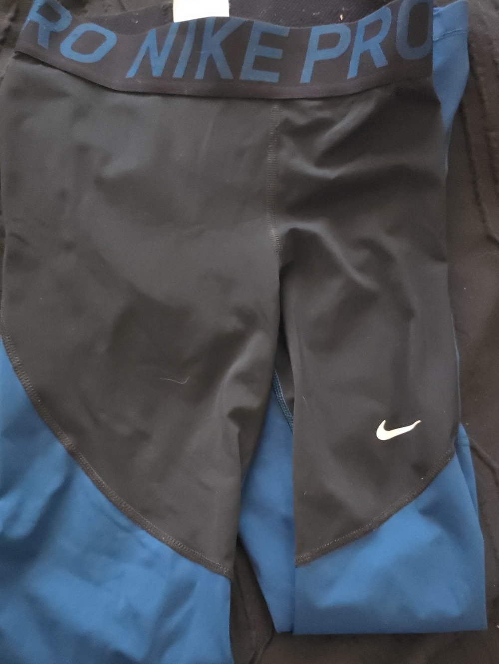 Nike  Black and Blue Performance Leggings